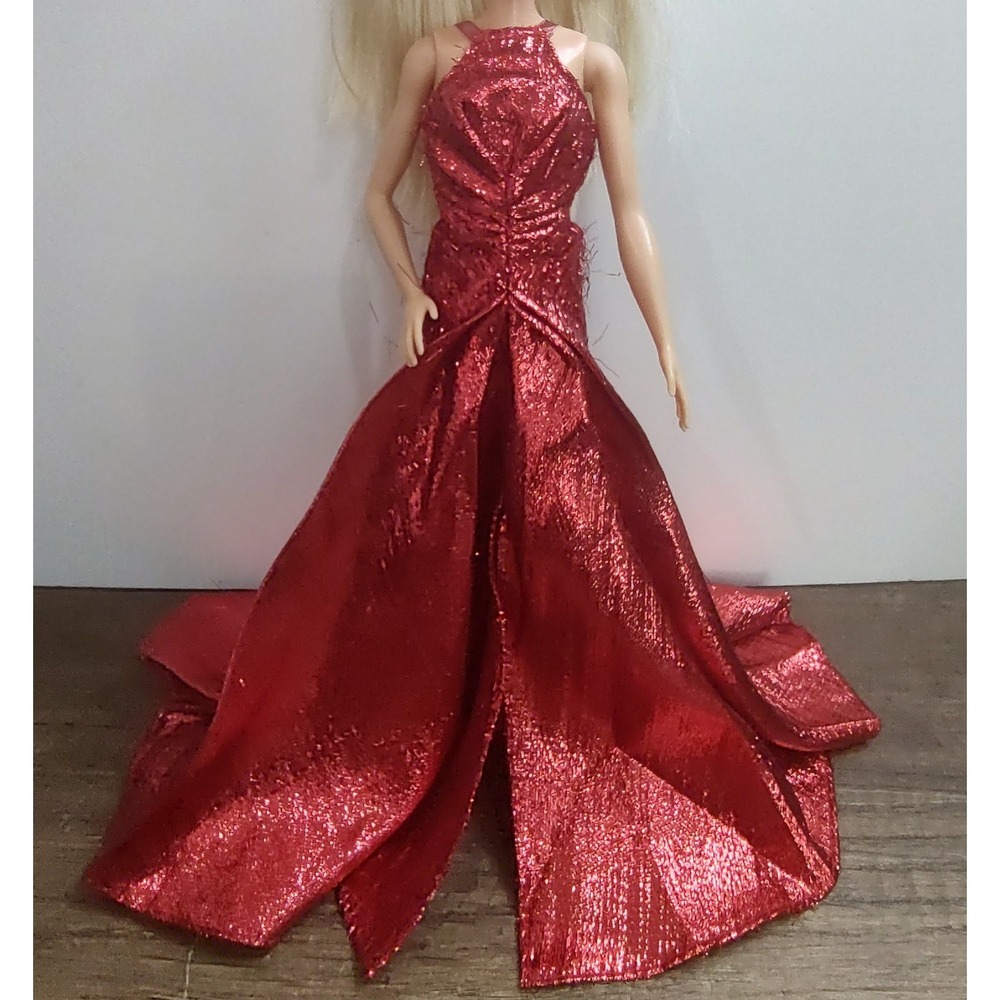 Barbie Collection Red Gown Fashion Doll Evening Wear Vintage Z32